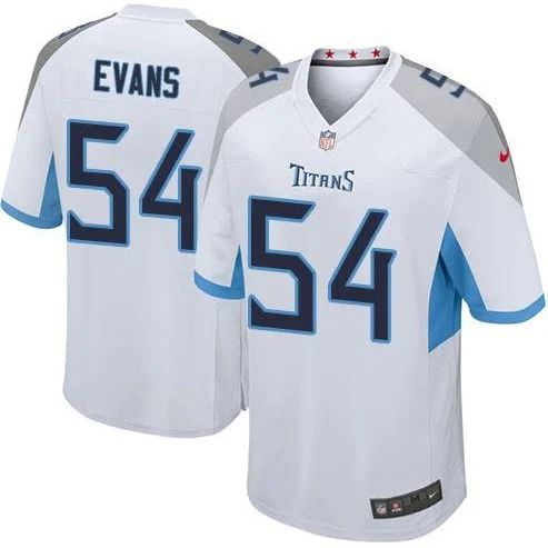 Men Tennessee Titans #54 Rashaan Evans Nike White Game NFL Jersey